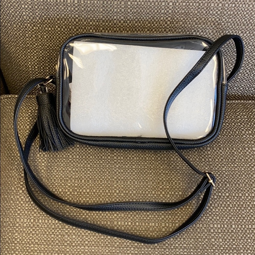 Black stadium purse